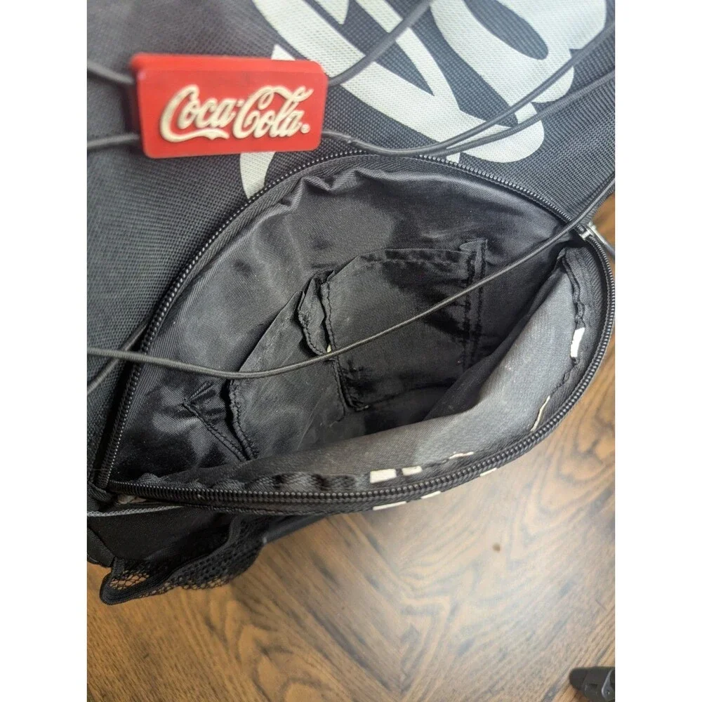 Coca Cola Backpack Black White Red Travel School Coke Beverage Bag